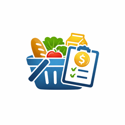 Icon von Wocheneinkaufs und Budgetübersicht